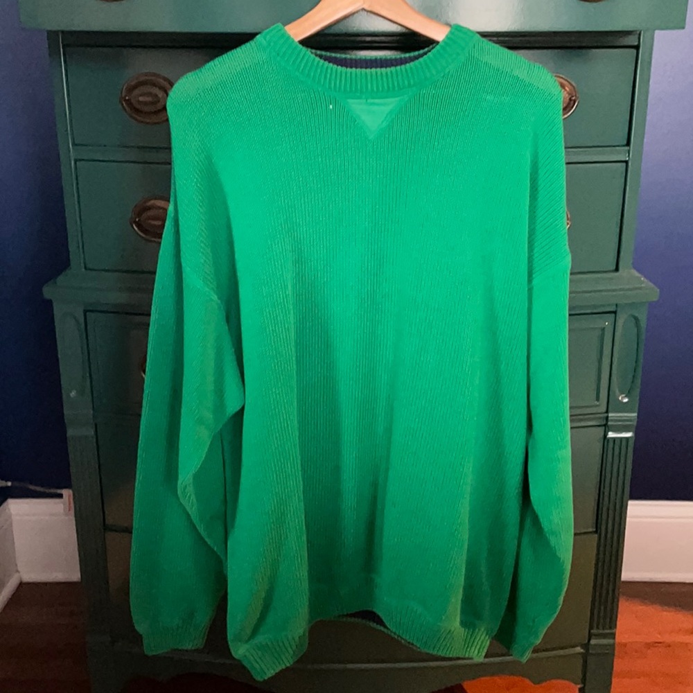 John Ashford Green Knit Sweater